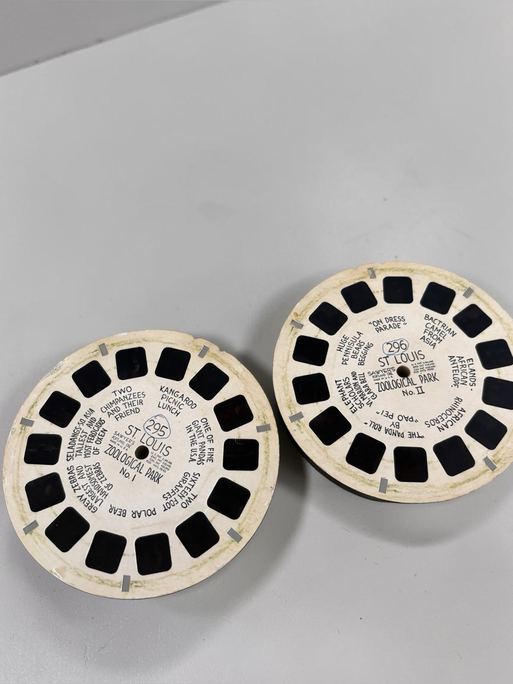 Vintage View-Master St Louis Zoological Park Reel Lot Zoo Safari